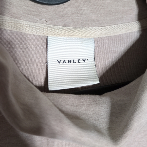 Varley Pullover Sweatshirt XS Beige Oversized Loungewear Cotton Lagenlook - Picture 3 of 16